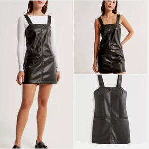 Abercrombie & Fitch Vegan Leather Shift Mini Dress